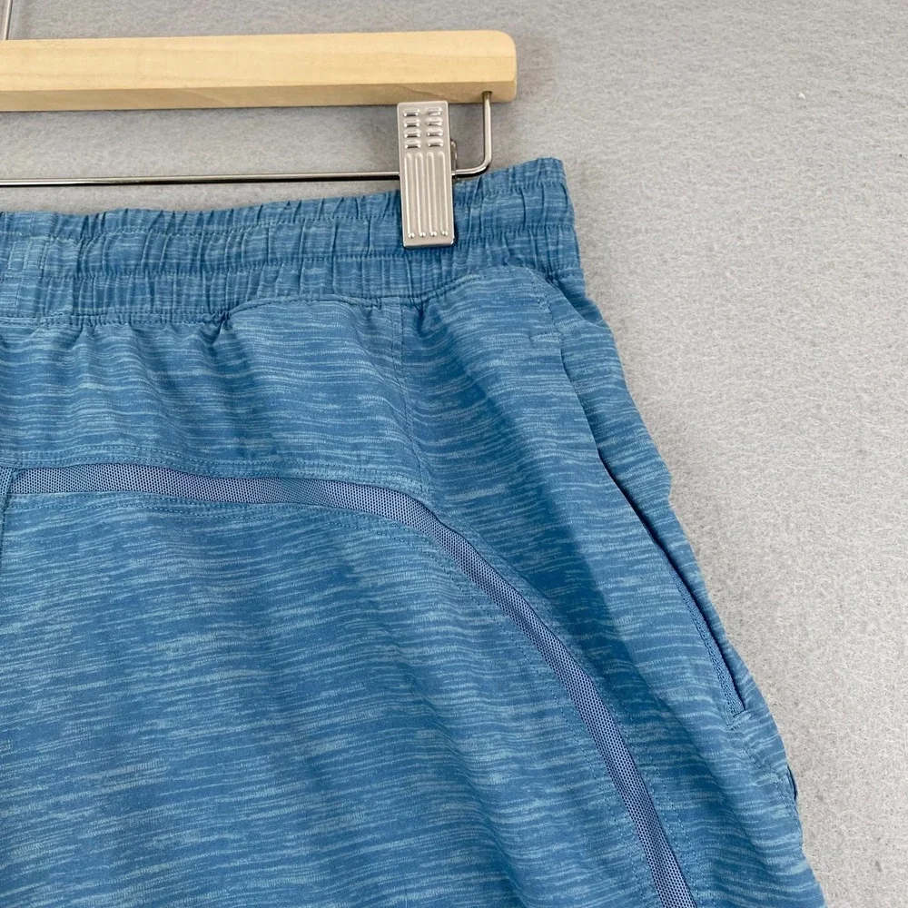 Lululemon Peloton Pace Breaker Shorts Mens M blue heather Athletic Workout 8.5